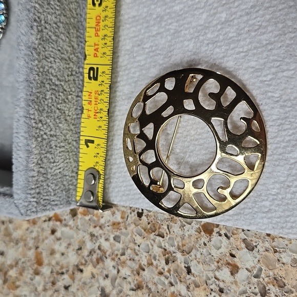 Elegant Gold and Silver Brooch Pin / Necelace Pedant  Set Of 3 - Picture 14 of 16